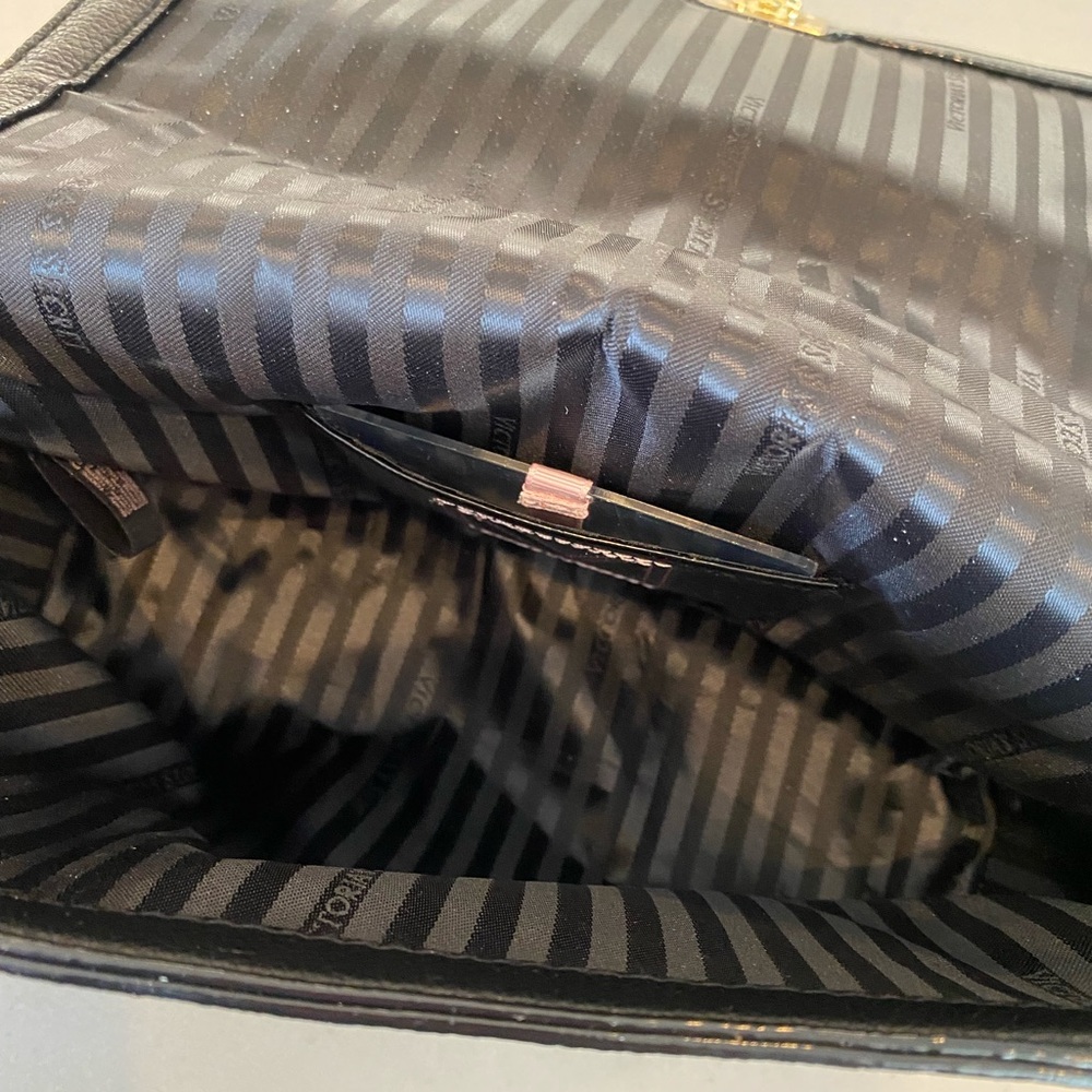 Black and Gold Crossbody Bag with Studded Design - Picture 7 of 9